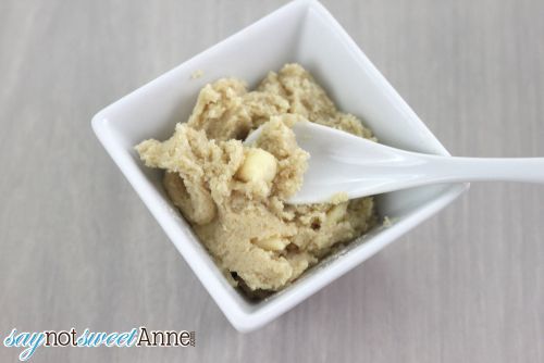 Single serving safe to eat cookie dough! | Perfect for that little treat without all the fuss or hassle! | saynotsweetanne.com