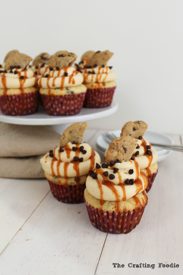Brown Butter Chocolate Chip Cupcakes|The Crafting Foodie via Say Not Sweet Anne