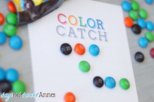 Color Catch: A Printable board game you play with candy! | saynotsweetanne.com