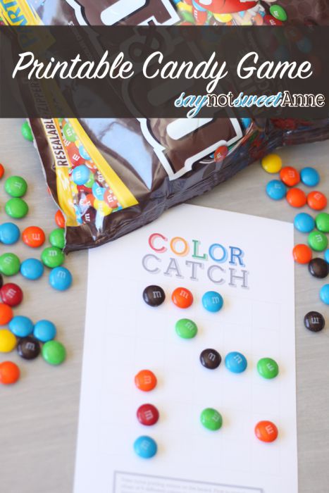 Color Catch: A Printable board game you play with candy! | saynotsweetanne.com